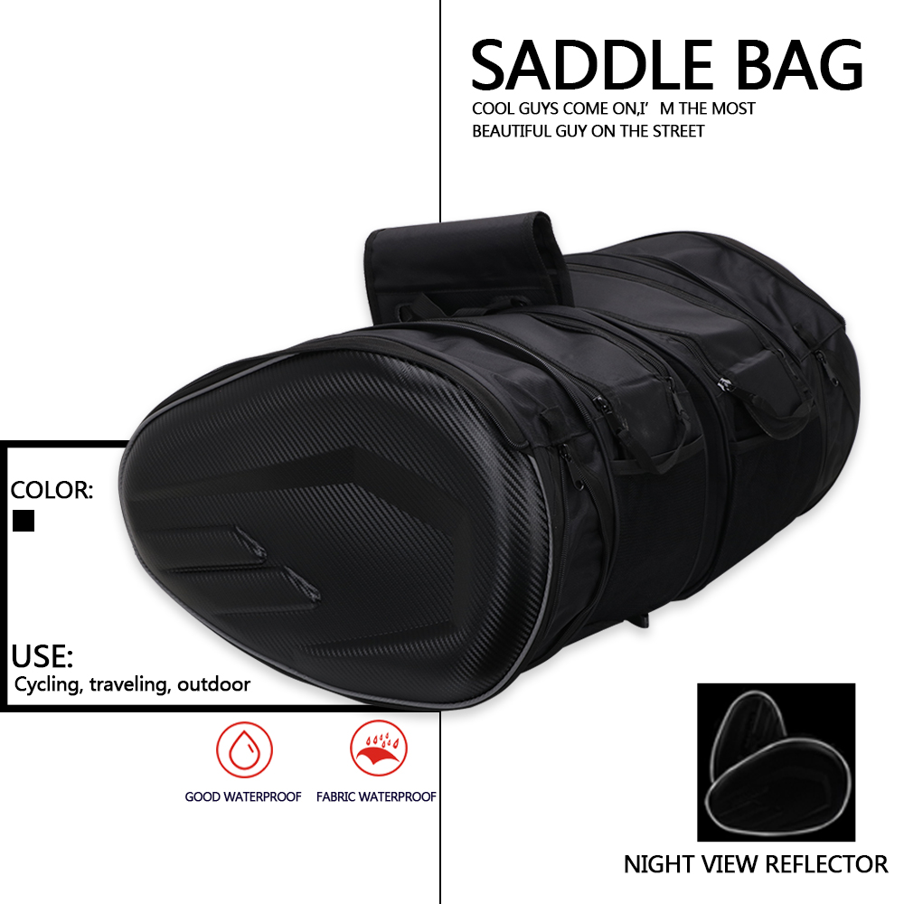 Panniers Waterproof Rear - حقيبة دراجات نارية للمقعد الخلفي، حقيبة
