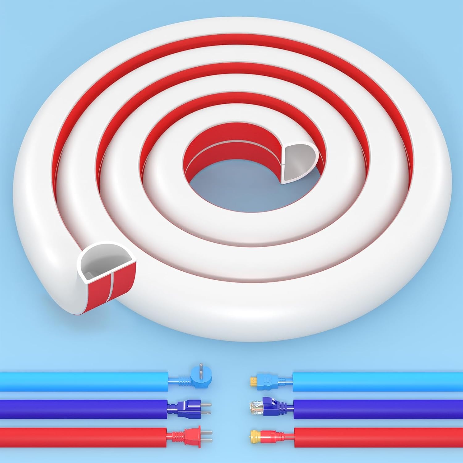 Cable Lock Flexible - غطاء كابل أرضي مرن 1/3/5 متر،