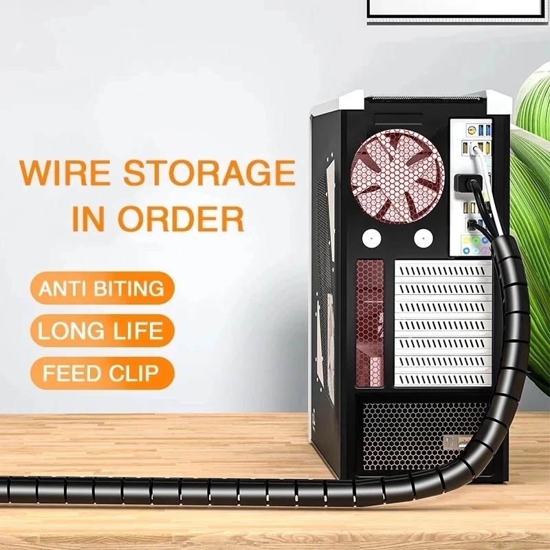 1/2 متر مرنة دوامة منظم الكابل - مراجعة Cable Lock Flexible وسعره