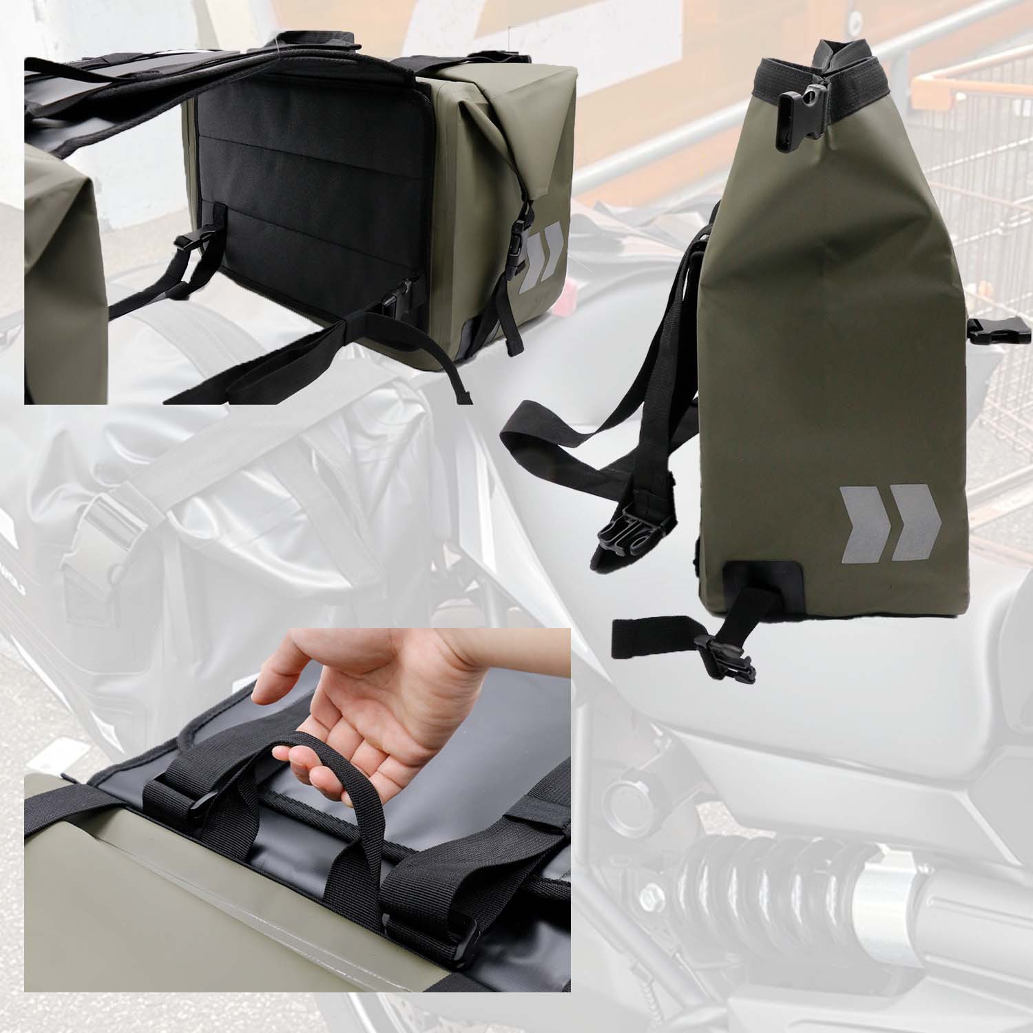 حقائب دراجات نارية مقاومة للما - مراجعة Panniers Waterproof Rear وسعره