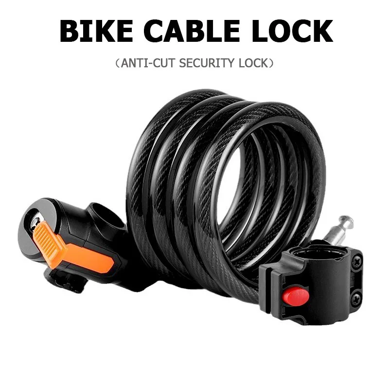 قفل دراجة من الكابل الفولاذي ا - مراجعة Cable Lock Flexible وسعره