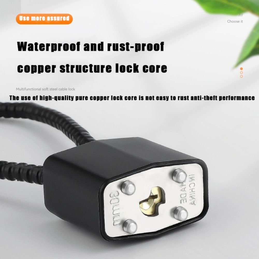 قفل كابل متعدد الوظائف متين وم - مراجعة Cable Lock Flexible وسعره